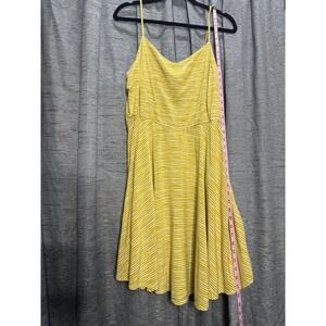 Old Navy Sundress Striped‎ Casual Smocked Dress Yellow White XL